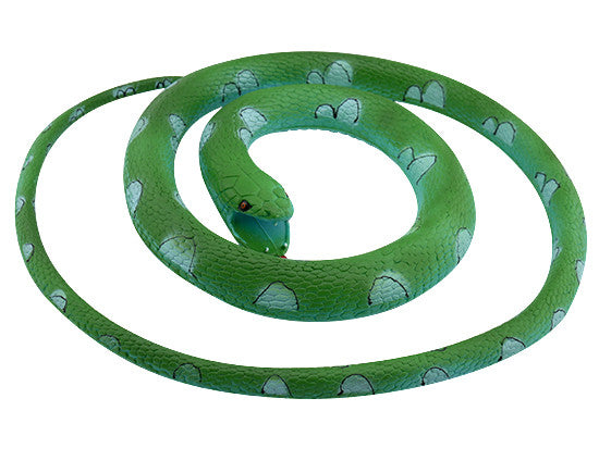 72"  Fake Rubber Snake Green